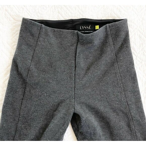 Lysse Women's Size Small Seamed Ponte Pull On Charcoal Gray Leggings - Picture 4 of 8